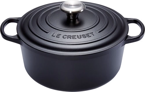Le Creuset Signature Ronde Braadpan 24 Cm Mat Zwart 3 Le Creuset Signature Ronde Braadpan 24 Cm Mat Zwart