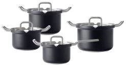 BK-Q-Linair Master Glas Zwart Pannenset 4-delig