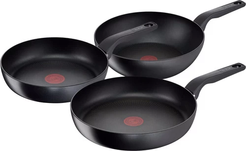 Tefal Hard Titanium Pro Koekenpannenset 24 + 28 Cm + Wokpan 28 Cm 3 Tefal Hard Titanium Pro Koekenpannenset 24 + 28 Cm + Wokpan 28 Cm