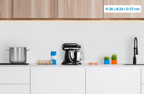 KitchenAid Artisan Mixer 5KSM125 Onyx Zwart + Pastaroller En -snijderset (3-delig) 5 KitchenAid Artisan Mixer 5KSM125 Onyx Zwart + Pastaroller En -snijderset (3-delig) - Afbeelding 3