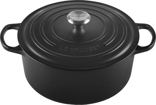 Le Creuset Signature Ronde Braadpan 28 Cm Mat Zwart 6 Le Creuset Signature Ronde Braadpan 28 Cm Mat Zwart - Afbeelding 4